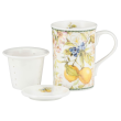 Kubek z zaparzaczem porcelanowy dekorowany 300 ml LEMON 2