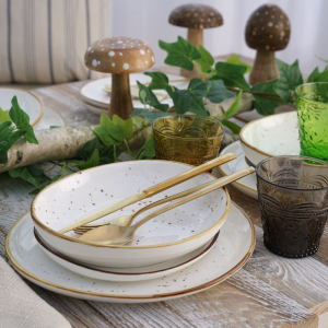 Komplet talerzy porcelanowych na 6 osób AMMOS
