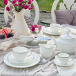 Serwis obiadowo kawowy porcelanowy na 12 osób z wazą FLORIAN 12