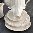 Komplet talerzyków deserowych 19 cm 6 sztuk CLARA Gold Ivory 5