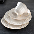 Komplet talerzyków deserowych 19 cm 6 sztuk CLARA Gold Ivory 6