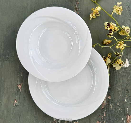 talerze porcelanowe białe komplet obiadowy