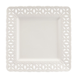 Talerz do ciasta kwadratowy z łopatką 30x30cm porcelanowy CLARA Ivory 1