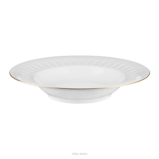  talerz do zupy z eleganckiej porcelany kostnej