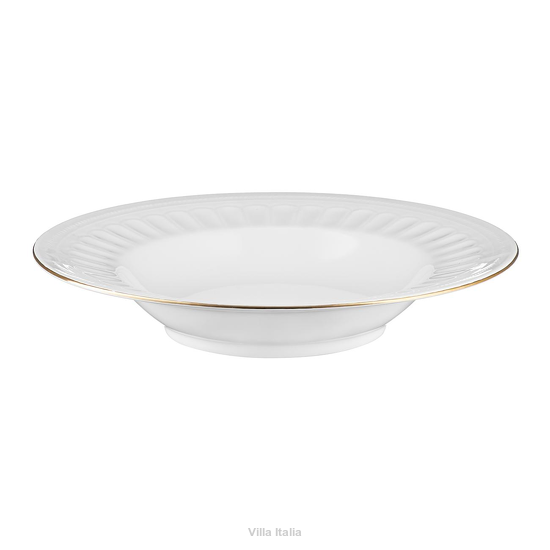  talerz do zupy z eleganckiej porcelany kostnej