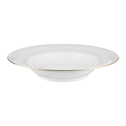 Talerz głęboki porcelanowy złota linia 23 cm MESYNA GOLD
