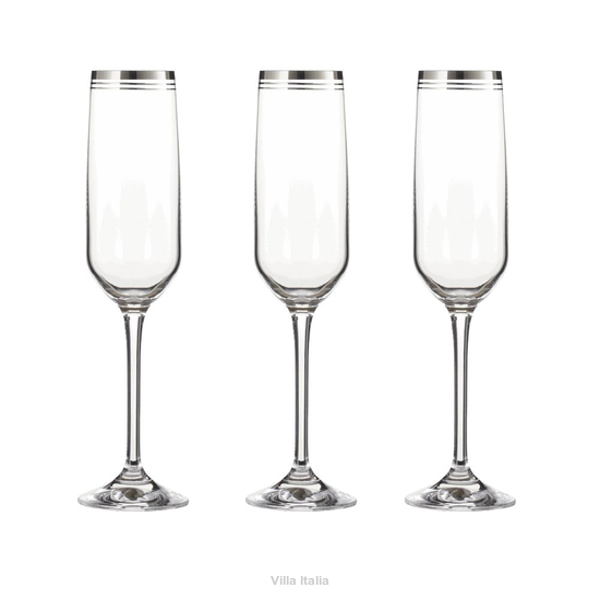 Zestaw kieliszków do szampana 150 ml 6 sztuk APULIA PLATIN