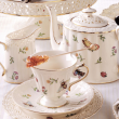 Talerzyk deserowy porcelanowy ażurowy 19 cm LEDA IVORY 2