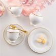 Filiżanka do espresso porcelanowa 100 ml ze spodkiem OPERA GOLD  4