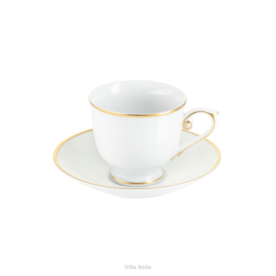 Filiżanka do espresso porcelanowa 100 ml ze spodkiem OPERA GOLD 