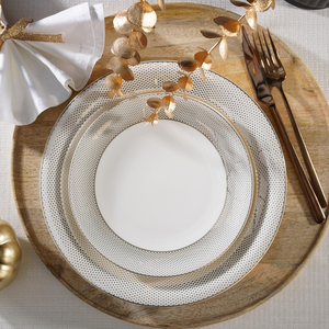 Serwis obiadowo kawowy na 12 osób porcelanowy MARILYN