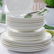 Talerz płytki porcelanowy 27 cm BOSTON WHITE 6