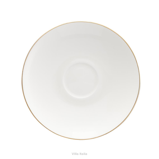 Spodek pod filiżankę do espresso 12,5 cm porcelanowy BOSTON Gold