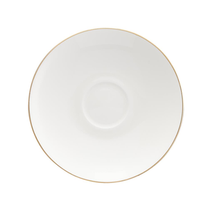 Spodek pod filiżankę do espresso 12,5 cm porcelanowy BOSTON Gold