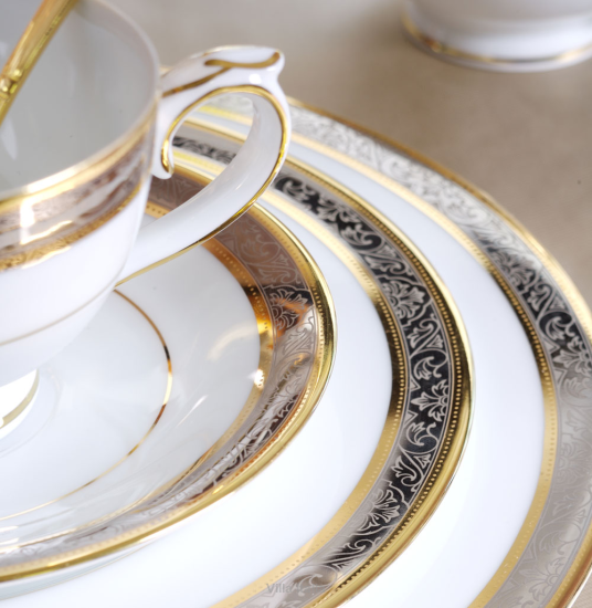 Serwis do herbaty porcelanowy na 12 osób RENESANS 