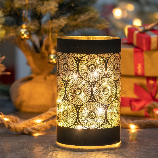 Elegancki szklany lampion do salonu