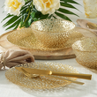 stylowa złota kolekcja szkła dekoracyjna do jadalni