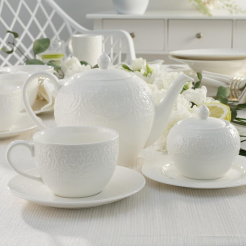 Serwis kawowy na 6 osób porcelanowy 21 elementów GLORIETTA
