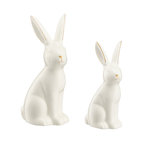 Zajączki wielkanocne porcelanowe 2 sztuki MARCEL i  MARCELINA
