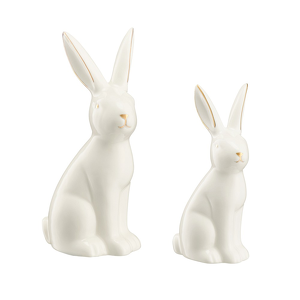 Zajączki wielkanocne porcelanowe 2 sztuki MARCEL i MARCELINA