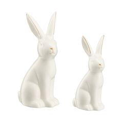 Zajączki wielkanocne porcelanowe 2 sztuki MARCEL i  MARCELINA
