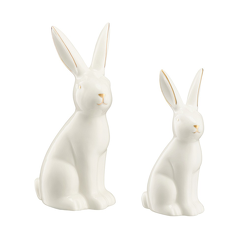 Zajączki wielkanocne porcelanowe 2 sztuki MARCEL i MARCELINA