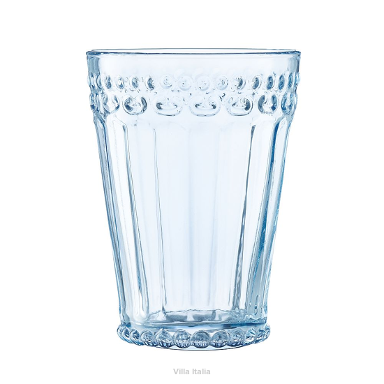 elegancka szklanka do lemoniady niebieska