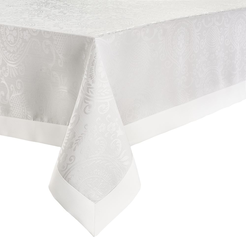 Obrus biały 140 x 260 cm żakardowy INGRID