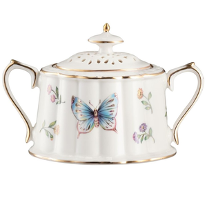 Cukiernica porcelanowa ażurowa dekorowana LEDA IVORY