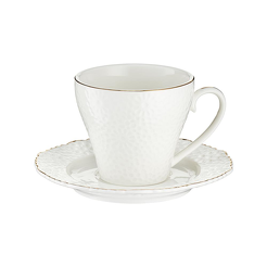 Filiżanka do kawy porcelanowa 170 ml ze spodkiem LORETTA