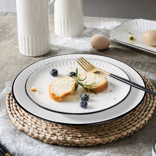 Serwis obiadowy porcelanowy na 6 osób z miseczkami PILLAR