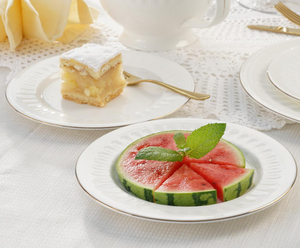 Serwis obiadowy Komplet talerzy porcelanowych na 12 osób MESYNA GOLD