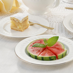 Serwis obiadowy Komplet talerzy porcelanowych na 12 osób MESYNA GOLD