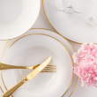 Talerz płytki obiadowy porcelanowy 27 cm OPERA GOLD 5