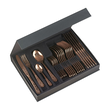 Zestaw sztućców na 6 osób 24 elementy ANTIQUE COPPER 2