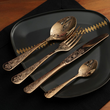 Zestaw sztućców na 6 osób 24 elementy ANTIQUE COPPER 3