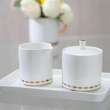 Taca porcelanowa z cukiernicą i mlecznikiem
