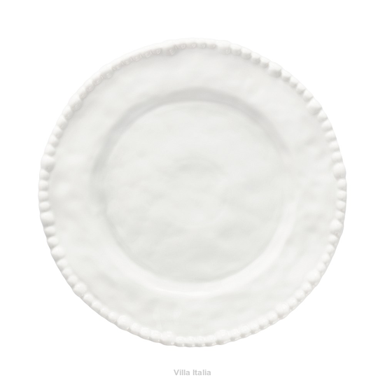 Talerzyk deserowy wykonany z białej porcelany
