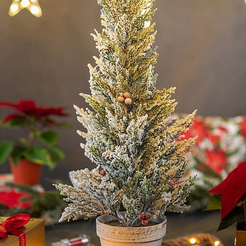 Choinka ośnieżona 58 cm w doniczce