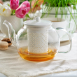 dzbanek z zaparzaczem porcelanowym