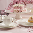 Zestaw do ciasta z paterą na 6 osób porcelanowy TIFFANY 9