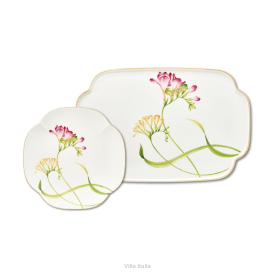 elegancki komplet stołowy zdobiony złotem z porcelany