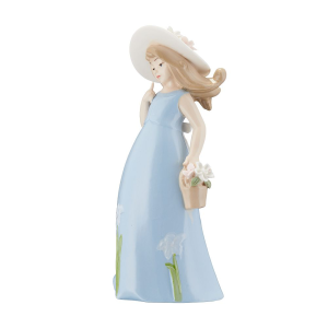 Figurka porcelanowa Dziewczynka w niebieskiej sukni 18 cm CLAUDIA