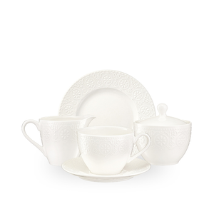 Serwis do herbaty lub kawy porcelanowy na 6 osób FLORENTINA