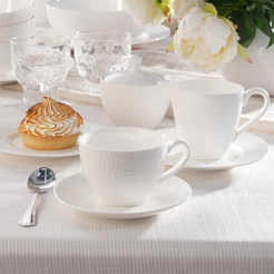 Serwis do herbaty lub kawy porcelanowy na 6 osób FLORENTINA