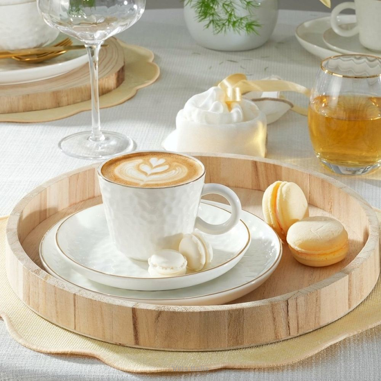 porcelanowy zestaw kawowy na 6 osób do kawy i herbaty