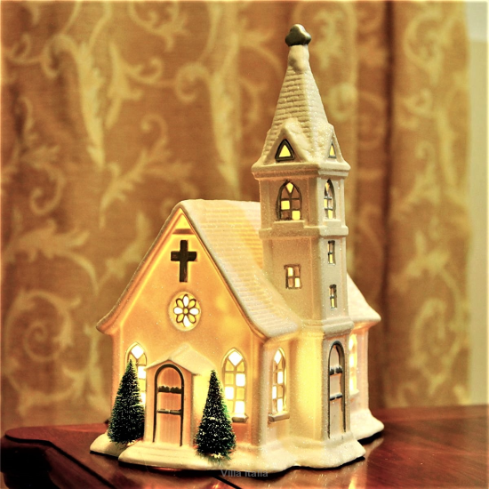 Lampa porcelanowa 31 cm dekoracja świąteczna
