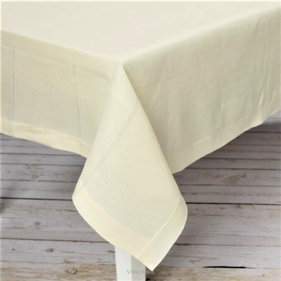 Obrus tkany 150 x 250 cm kremowy