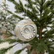 srebrna bombka 8 cm 