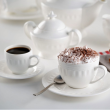 Serwis kawowy porcelanowy na 12 osób MESYNA White 5
